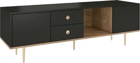 Czarna nowoczesna szafka RTV Skandica HARMONI