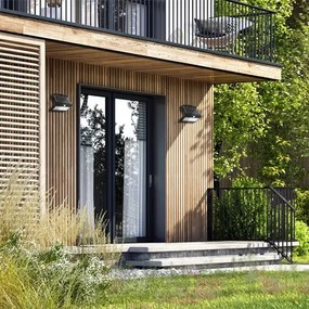 Nowoczesny czarny kinkiet solarny z czujką ruchu - N26-Azok 6.8W