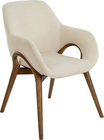 Beżowe krzesło z tkaniny