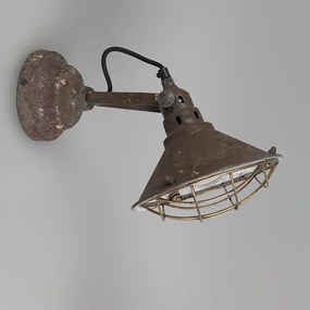 W stylu vintage lampa ścienna i sufitowa brązowa, regulowana - Barrack