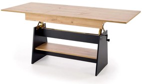 Ława rozkładana podnoszona ERIKA dąb artisan/czarny HALMAR