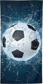 Szybkoschnący XXL ręcznik plażowy GOALIX niebiesko-biały 150 x 210 cm, 100% mikrofibra