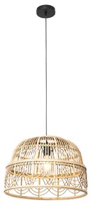 Inteligentna lampa wisząca z rattanu 44 cm z WiFi G95 - MichelleKolonialny Oswietlenie wewnetrzne