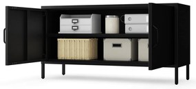 Metalowa szafka RTV czarna ROSA Modern