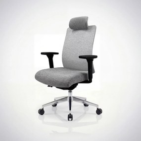 Fotel biurowy ergonomiczny obrotowy szary: VECTOR