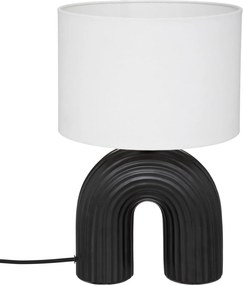 Lampa z abażurem Eidel i z ceramiczną podstawą, 40,5 cm