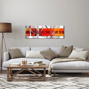 Abstrakcyjny obraz (z zegarem) (90x30 cm)