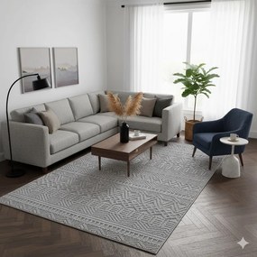 Dywan nowoczesny 3D Helix boho szary 140 cm x 200 cm