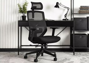 Ergonomiczny obrotowy fotel biurowy Fronnie z regulowanym zagłówkiem i mechanizmem kołyski dla zdrowej i komfortowej pracy