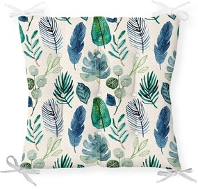 Poduszka na krzesło Minimalist Cushion Covers Navy Flower, 40x40 cm