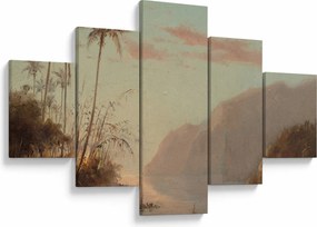 Obraz - Camille Pissarro, A creek in st. Thomas (Virgin Islands), reprodukcje (125x70 cm)