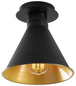 Lampa sufitowa w czarno-złotym kolorze z metalowym kloszem ø 20 cm Berceste – Opviq lights