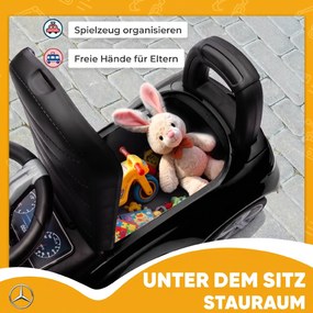 AIYAPLAY Mercedes-Benz C-Class jeździk z klaksonem, odgłosami silnika, schowkiem, dla dzieci 18-36 Monate, Schwarz | Aosom PL