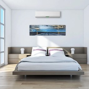 Obraz drogi podczas burzy (170x50 cm)