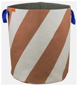 Ceglasto-kremowy tekstylny kosz na pranie 5 l Diagonal – Mette Ditmer Denmark