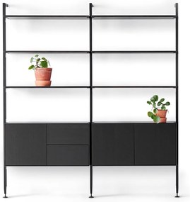 Czarny regał w dekorze dębu 98x210 cm Edge by Hammel – Hammel Furniture