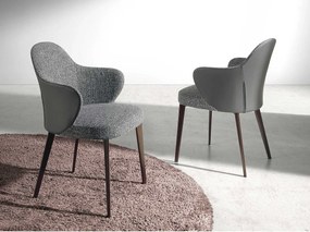 Ciemnoszare krzesło z tkaniny i ekoskóry 4102 ANGEL CERDA