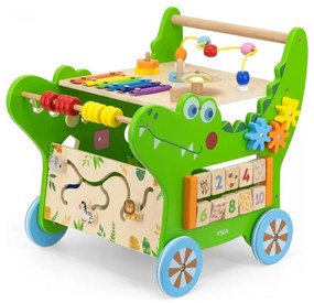 Viga drewniany pchacz edukacyjny krokodylek 12w1