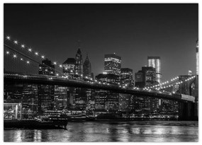 Obraz na szkle - most Brooklyn Bridge w Nowym Jorku (70x50 cm)