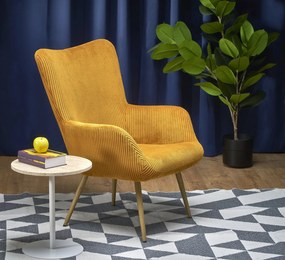 Tapicerowany sztruksem fotel wypoczynkowy Amaro Halmar