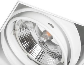 Zestaw 6 reflektorów wpuszczanych biały GU10 AR111 bezramkowych 2-punktowe - Oneon