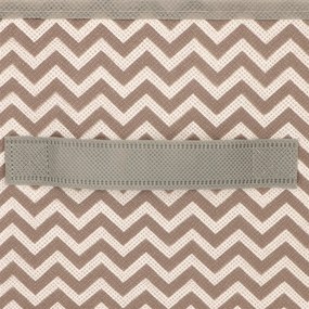 Organizer Tekstylny Wzór Zygzak Pudełko kosz 25x25x25 cm do Szafy Garderoby