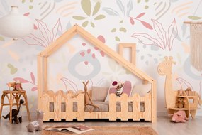 Łóżko dziecięce domek z barierką ochronną - Emily