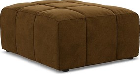 Pufa - z tkaniny welwetowej - musztardowy - ALOHA