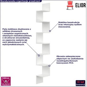 Biała Narożna Półka Na Książki C6-K57