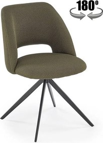 Krzesło tapicerowane K546 oliwkowe obracane