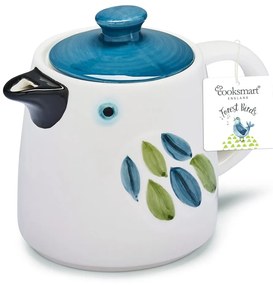 Biało-niebieski ceramiczny dzbanek do herbaty Forest Birds – Cooksmart ®