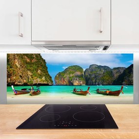 Szkło Ozdobne do Kuchni Egzotyczny Zbieg Gór I Morza