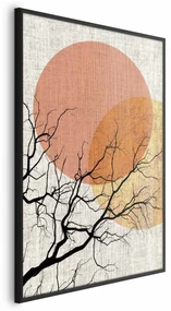 Plakat Podwójny księżyc 40x60 cm z ramą czarną bez marginesu ARTGEIST B