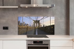 Szkło do Kuchni na Ścianę Skyline o Zachodzie Słońca