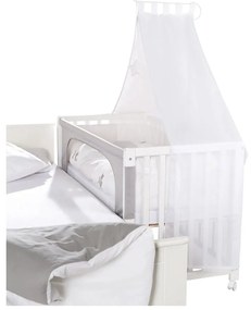 Biało-szare łóżeczko na kółkach 60x120 cm Fox &amp; Bunny – Roba