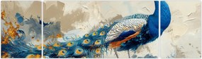 Obraz - Paw, malarstwo (170x50 cm)
