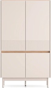 Komoda wysoka DUMI 04 4D 90 kaszmirowa/dąb cremona ML MEBLE