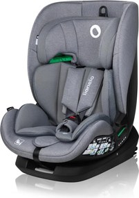 Lionelo - Obrotowy fotelik samochodowy z bazą LAVENDER i-Size 76-150 cm Szary Kamień