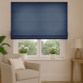 Roleta rzymska na wymiar Enjoy granatowa miękka gruba - do 140 cm