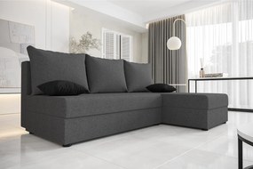 BEDANTE narożnik HEWLET L Sawana 05 prawa szary z funkcją spania