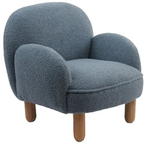 Niebieski fotel dziecięcy z materiału bouclé Rocky – Vipack
