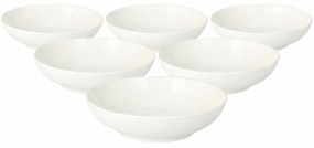 Zestaw 6 porcelanowych talerzy głębokich Linie 20 cm