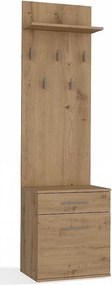 Wieszak Duo | Artisan | 50x35x180 cm | Nowoczesny Styl | Wieszak + Półka + Szafka Na Buty