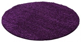 Dywan shaggy  fioletowy 80 cm x 80 cm koło