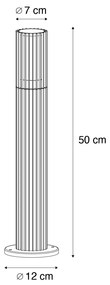 Zewnetrzna Designerski słup ogrodowy czarny 50 cm IP44 - Boris Nowoczesny Oswietlenie zewnetrzne