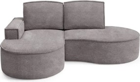 Narożnik MOLLY Lewostronny bez funkcji spania, wolnostojący tkanina ABRIAMO 07 Szary