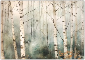 Obraz na szkle - Rysowanie wzoru lasu (70x50 cm)