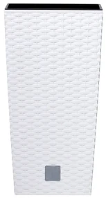 Prosperplast Osłonka na doniczkę Rato Square biały, 17x17x32,4cm