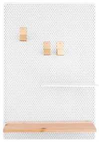 Biała tablica metalowa PT LIVING Perky, 34,5x52,5 cm