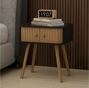 Stolik nocny antracyt/bambus 40x30x47 germo